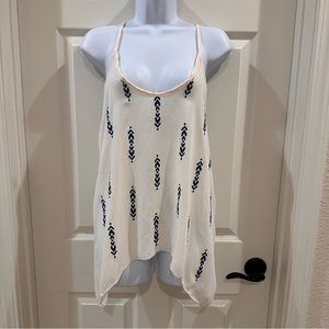 Persaya Racer Back / Split Back Top Abstract Chevron Design